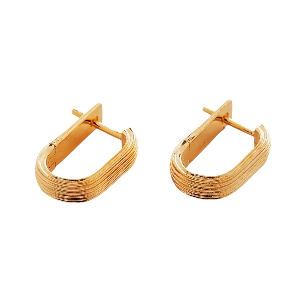 MONICA VINADER Groove huggie earings 18 karat Gold plated